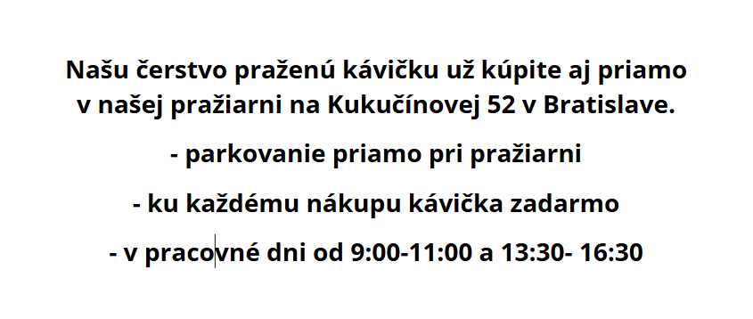 Čerstvo pražená káva